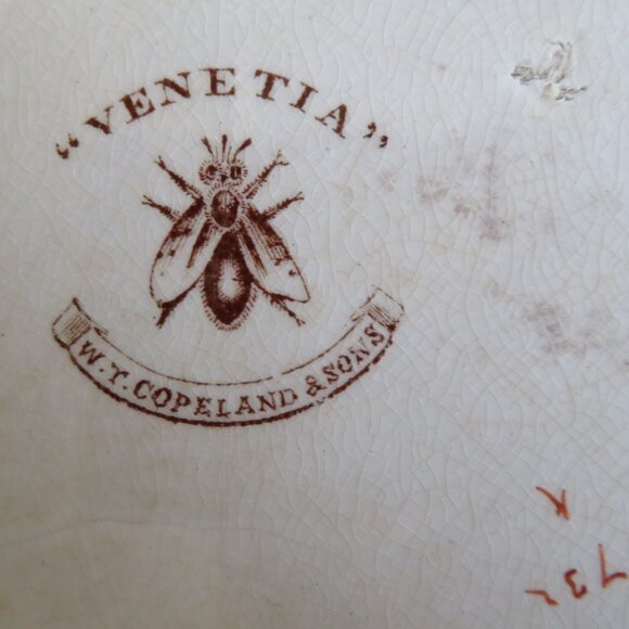 Antique COPELAND Spode 'Venetia' Platter Oval 13.25" L (DK697) - Picture 9 of 14